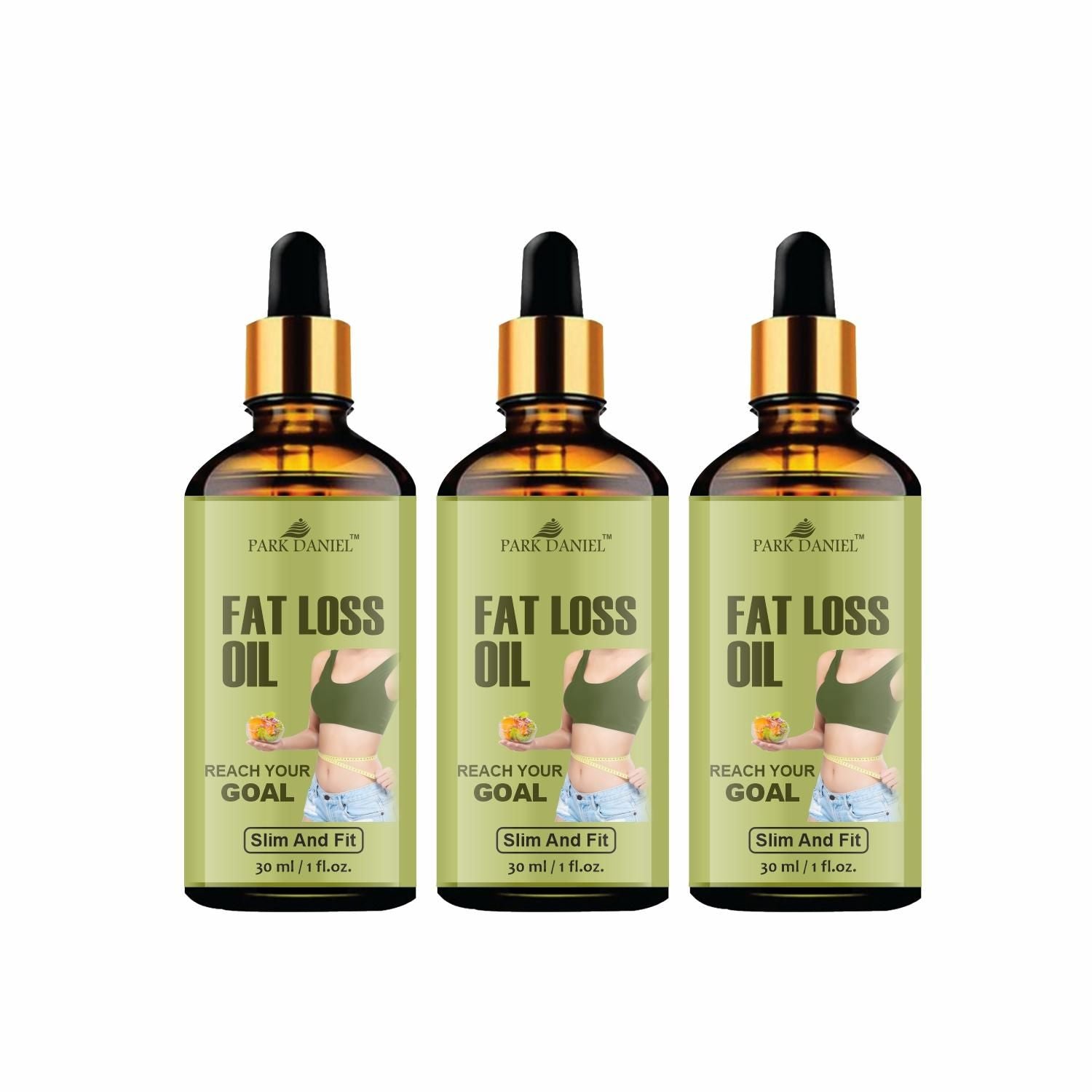 Park Daniel Fat Burner Oil - A belly fat reduce oil/ weight loss massage oil/ fat burner oil for women/ slimming oil Combo Pack Of 3, 30ml (90ml)